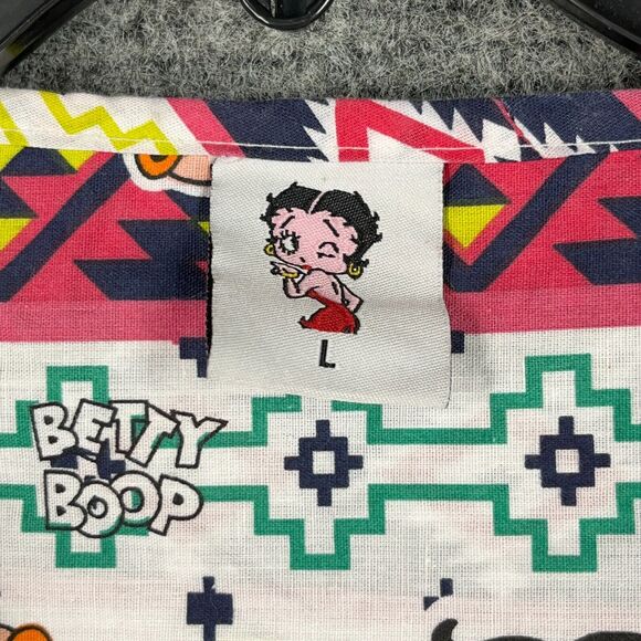 Betty Boop Scrubs Top Womens Large Short-Sleeve Pockets Cotton Blend - Picture 6 of 11